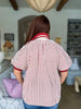 City Time Striped Top-Brick