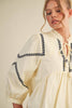 Marfa Bound Embroidered Top-Egg Shell