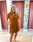 Margaux Mini Dress-Camel