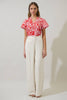 Hazen Floral Pleated Top