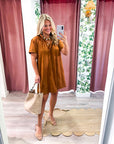 Margaux Mini Dress-Camel