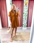 Margaux Mini Dress-Camel