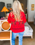 Horse Knit Sweater-Red