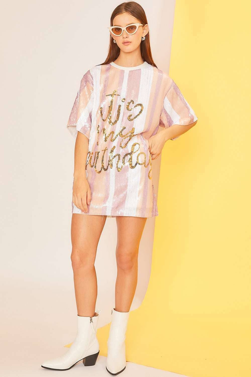 It's My Birthday Sequin Tunic