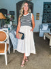 Stay Sweet Midi Dress-Ecru