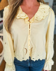 Eastcoast Living Embroidered Top-Butter Yellow