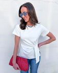 Easy On Me Knot Top-Off White