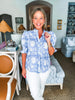 Bluebell Charm Floral Top-Indigo