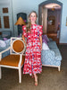 Villa Charm Floral Midi Dress