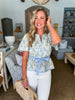 Southern Charm Floral Peplum Top