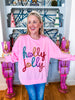 Holly Jolly Christmas Pullover-Pink