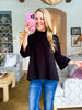 Sweet and Soft Pull Over Sweater-Black