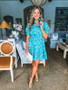 Strolling Through Floral Dress-Green