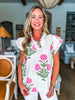 Lavender Love Floral Top-Pink/Cream