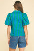 Myrtle Beach Striped Top-Blue/Green