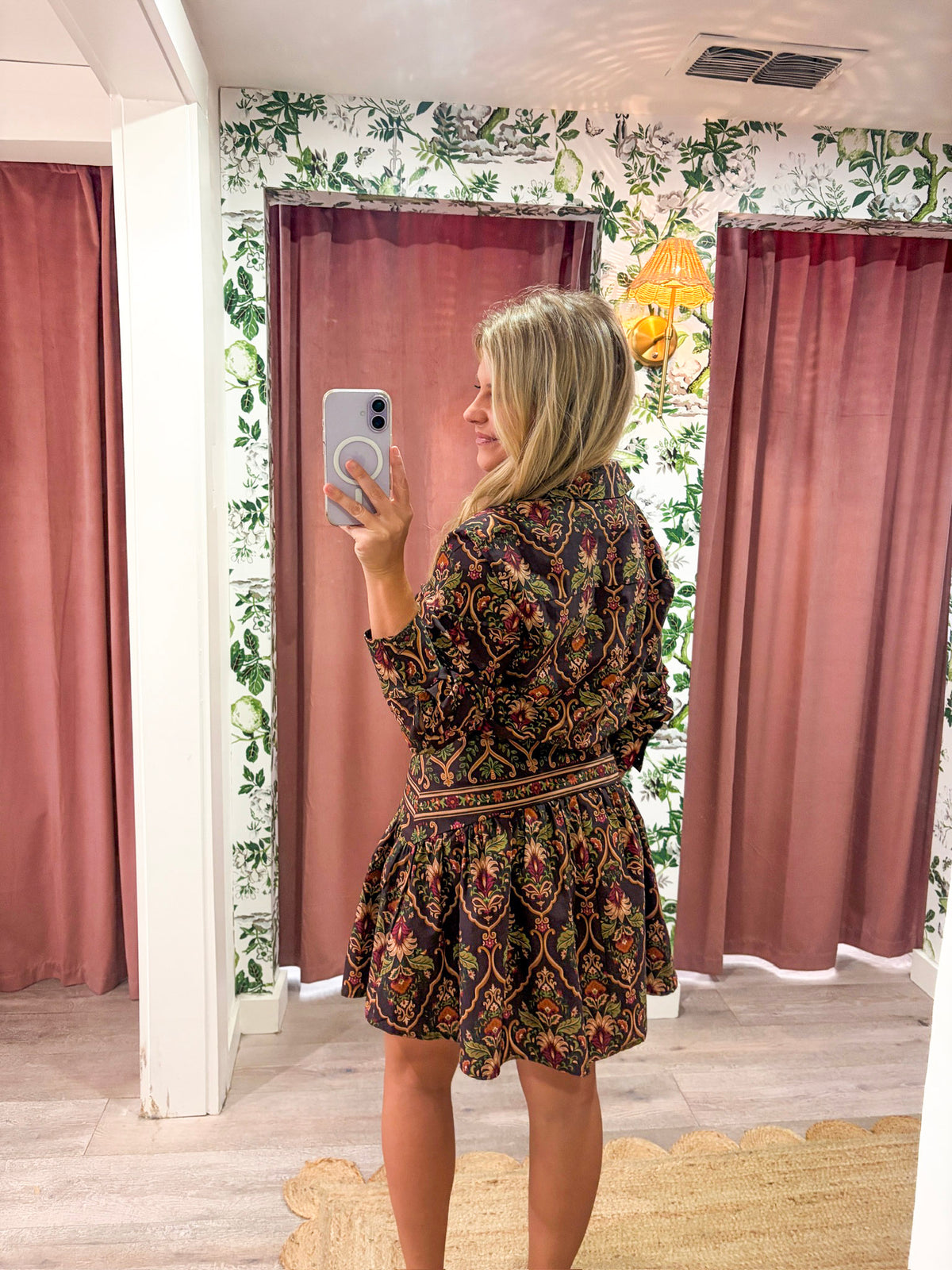 Adriana Paisley Mini Dress