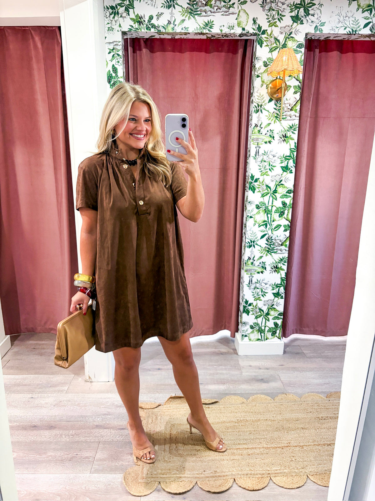 Margaux Mini Dress-Brown