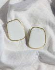 Remy Statement Earrings-White
