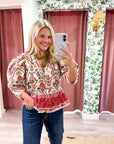 Rosita Floral Peplum Top