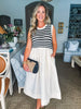 Stay Sweet Midi Dress-Ecru