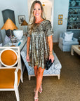 Golden Gem Mini Dress