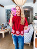 Bohemian Dreams Embroidered Top-Brick