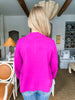 Solid Staple Knit Top- Magenta