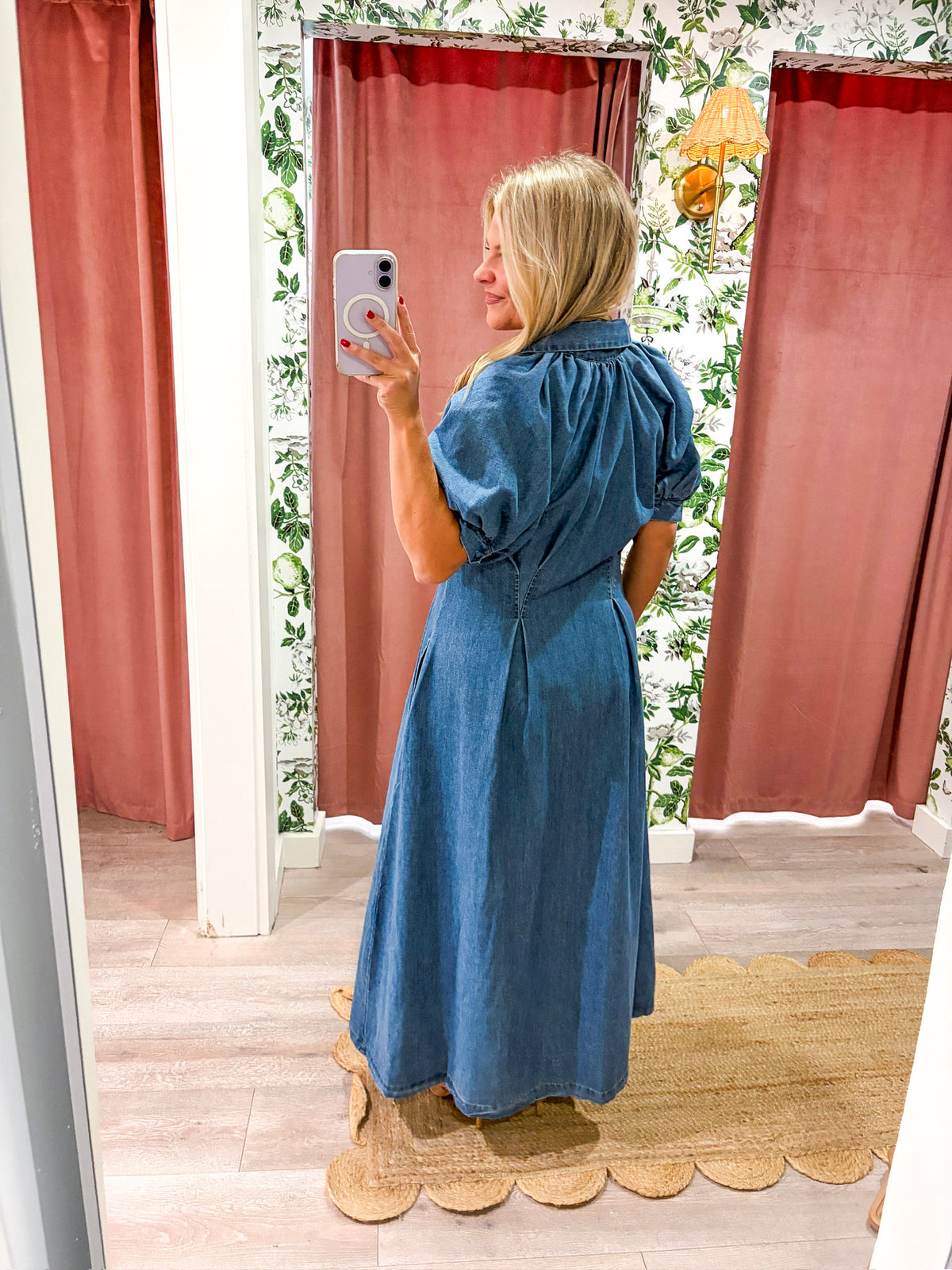 Saint Claire Denim Midi Dress
