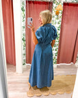 Saint Claire Denim Midi Dress