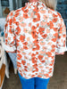 Carefree Charm Floral Top-Rust