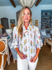 Cheery Meadows Floral Top-Light Blue