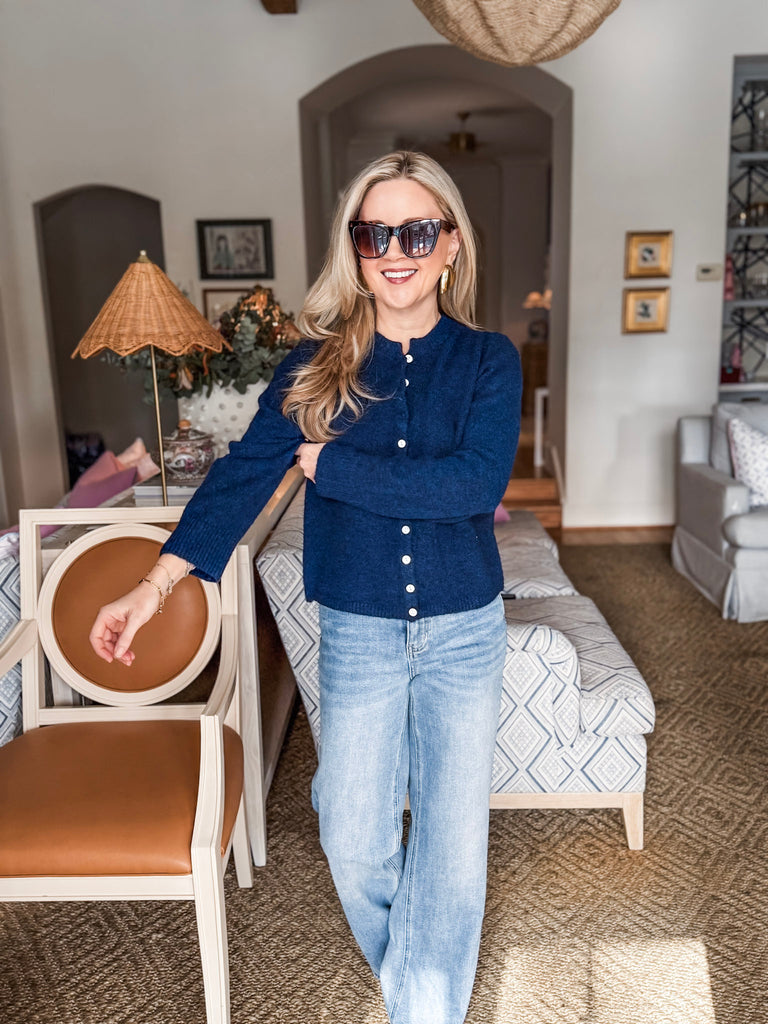 Cozy Nights Cardigan-Midnight Navy