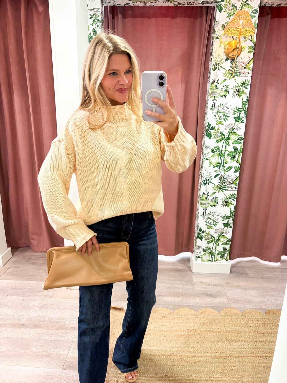 Downtown Girl Sweater-Natural