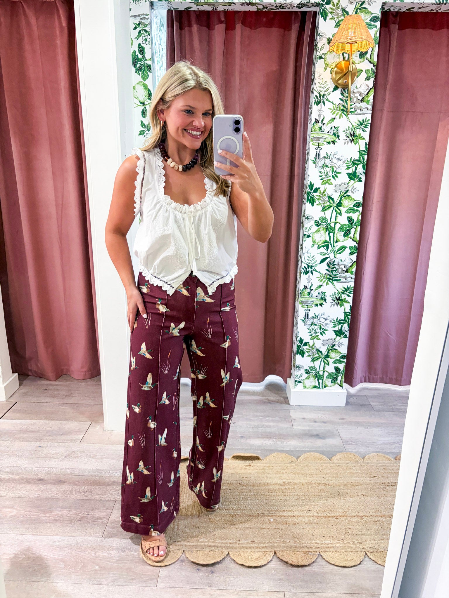 Vintage Grace Embroidered Top-White