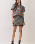 Bloom & Feather Trim Top