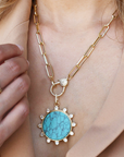 Turquoise Sunburst Necklace