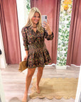 Adriana Paisley Mini Dress