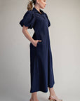 Love Story Midi Dress-Navy