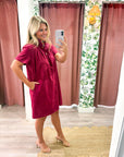 Margaux Mini Dress-Plum