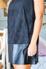 Metropolitan Style Faux Suede Dress