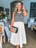Stay Sweet Midi Dress-Ecru