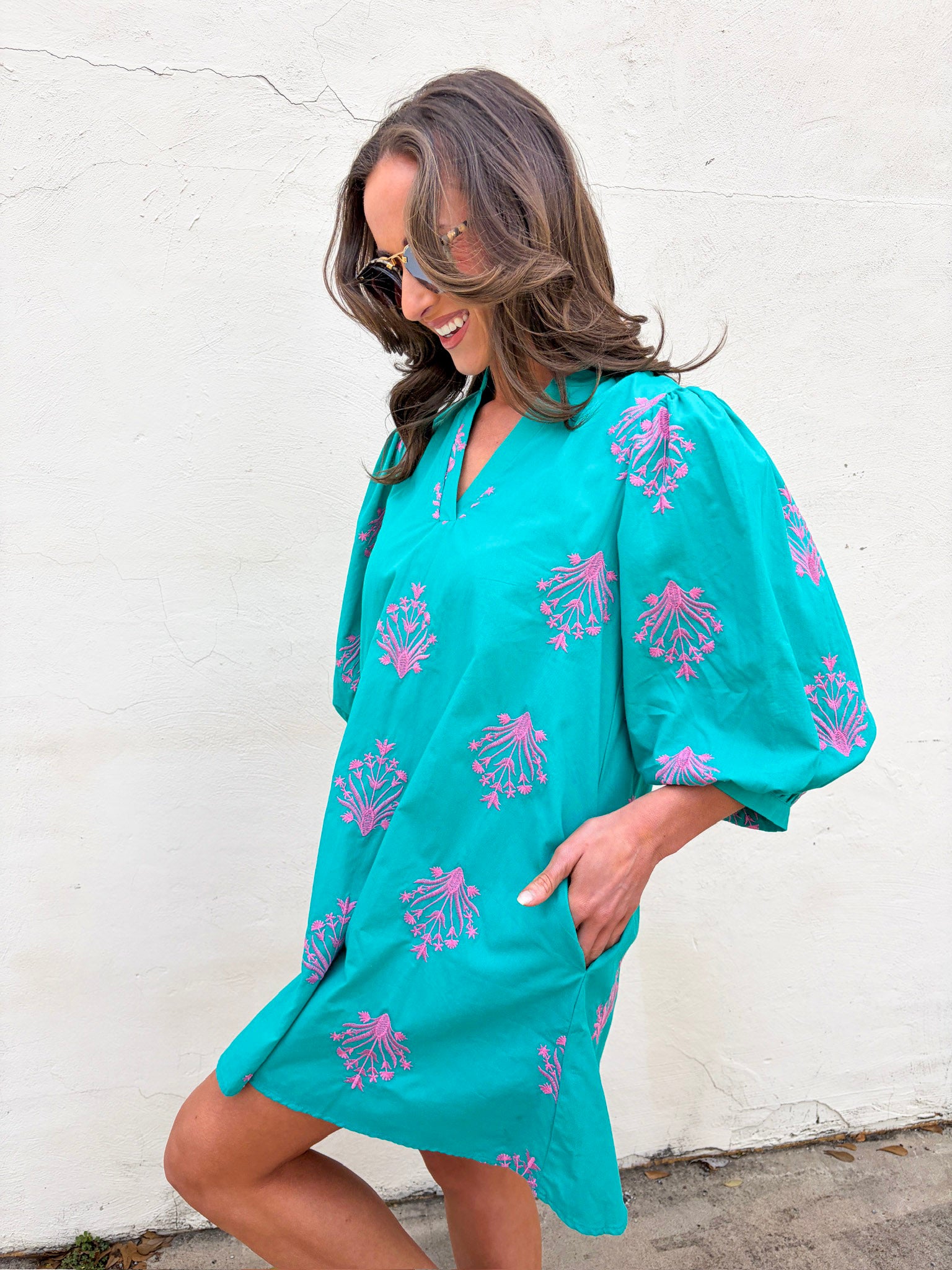 Chalton Street Embroidered Mini Dress