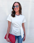 Easy On Me Knot Top-Off White
