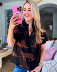 PREORDER: Zenzi Jungle Smocked Top