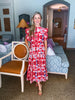 Villa Charm Floral Midi Dress