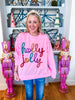 Holly Jolly Christmas Pullover-Pink