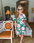 PREORDER: Tropical Paradise Floral Shirt Dress