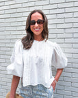 Love Note Pintuck Top