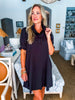 Love Language Mini Dress-Black