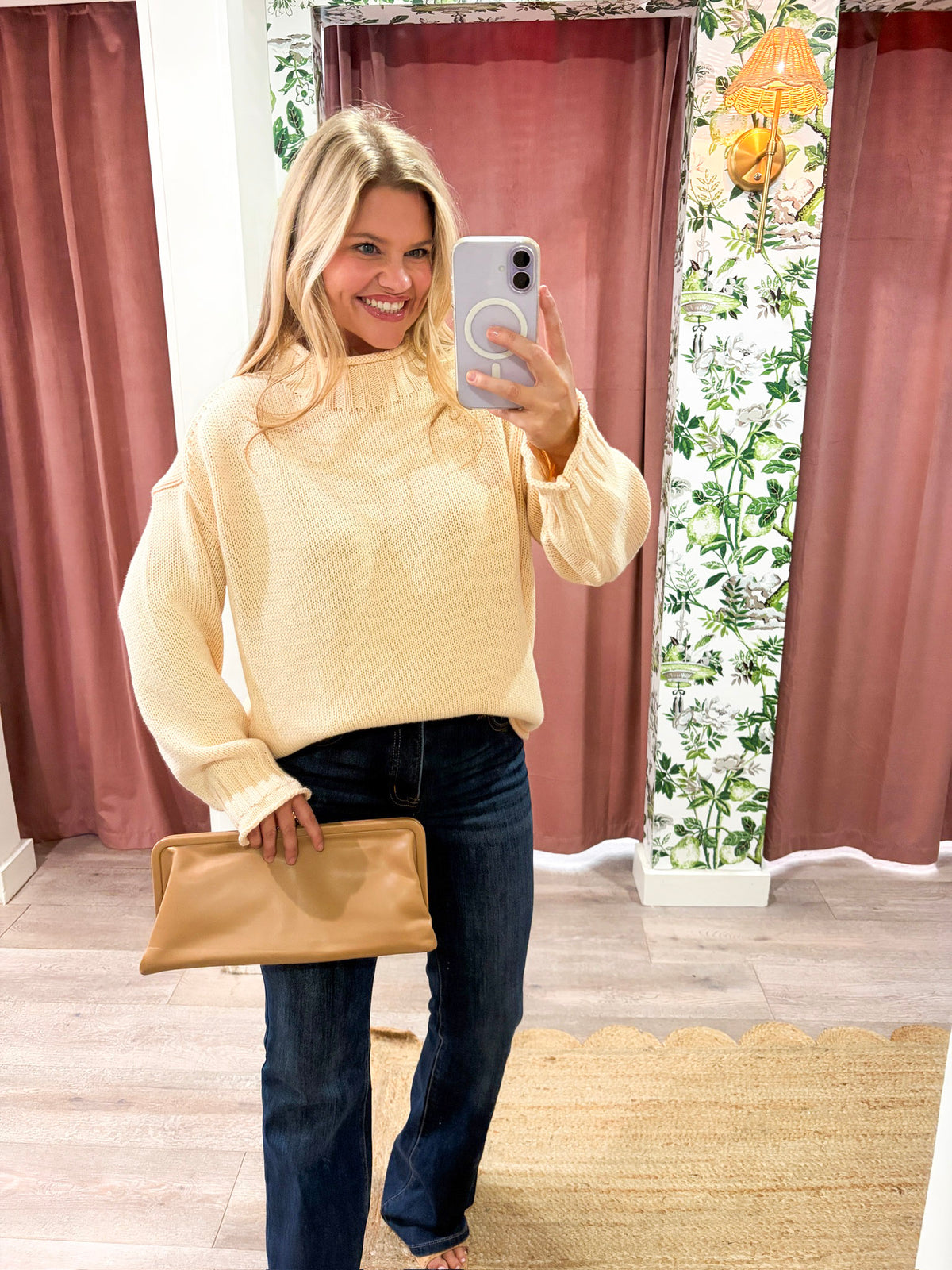 Downtown Girl Sweater-Natural